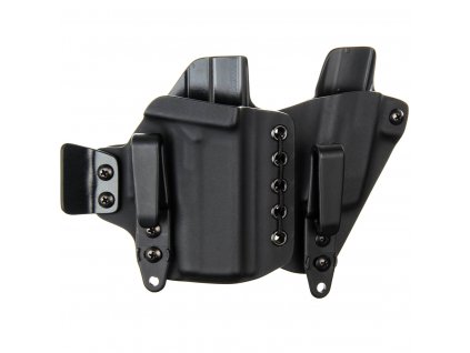 AIWB - Glock 43X + zásobník - appendix vnitřní kydexové pouzdro - poloviční/plný sweatguard - ns - černá