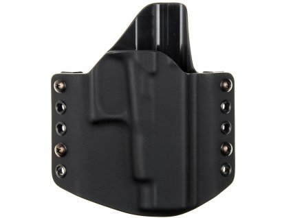 OWB - Glock 48 - vnější kydexové pouzdro - poloviční sweatguard - černá/černá