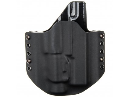 OWB - Glock 17/22/31 + Streamlight TLR-2 - vnější kydexové pouzdro - poloviční sweatguard - černá/černá