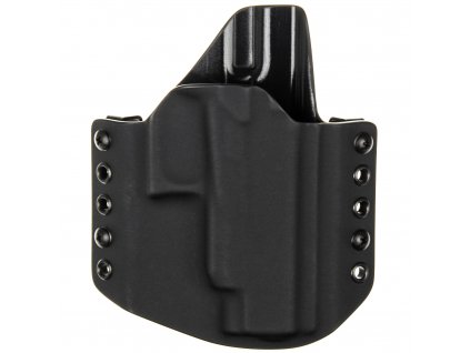 OWB - Glock 48 Rail - vnější kydexové pouzdro - poloviční sweatguard - černá/černá