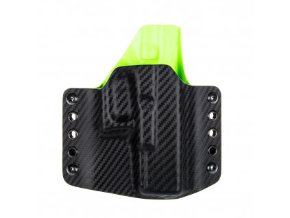 OWB - Glock 19/23/32 - Glock 19X/45 - vnější kydexové pouzdro - poloviční sweatguard - carbon/zombie zelená