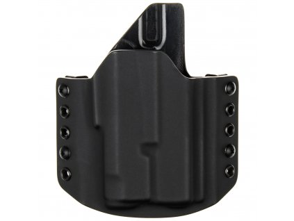 OWB - Glock 19 MOS + Inforce APLc - vnější kydexové pouzdro - poloviční sweatguard - černá/černá