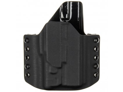 OWB - Glock 19/23/32 + Surefire XC2 - vnější kydexové pouzdro - poloviční sweatguard - černá/černá