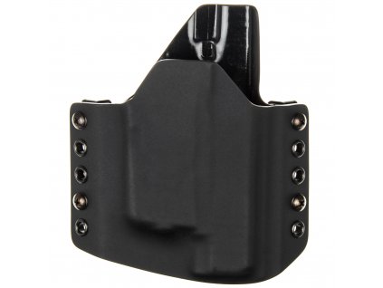 OWB - Glock 48 + Streamlight TLR-6 - vnější kydexové pouzdro - poloviční sweatguard - černá/černá