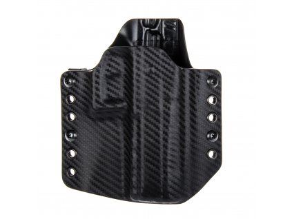 OWB - CZ P-09 - vnější kydexové pouzdro - poloviční sweatguard - carbon/černá