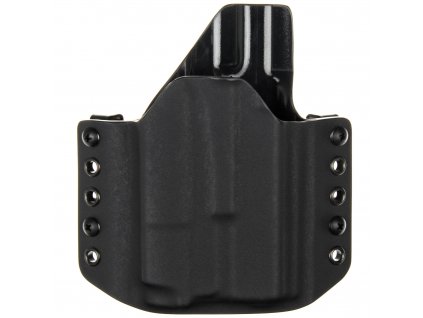 OWB - Glock 19/23/32 + Olight Baldr Mini - vnější kydexové pouzdro - poloviční sweatguard - černá/černá