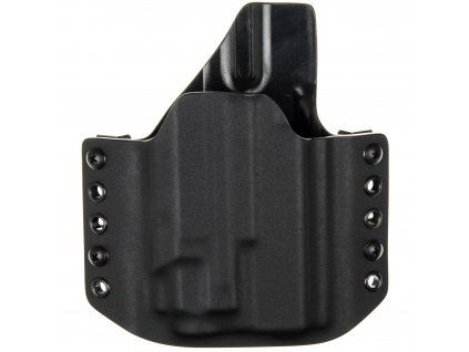 OWB - Glock 19 Gen5 - Glock 19X/45 + Streamlight TLR-8 - vnější kydexové pouzdro - poloviční sweatguard - černá/černá