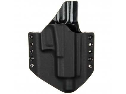 OWB - Glock 19/23/32 - Glock 19X/45 MOS + ZÁVIT - vnější kydexové pouzdro - poloviční sweatguard - černá/černá
