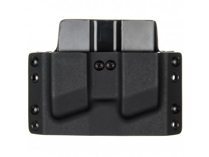 OWB - Glock 43 - vnější kydexové pouzdro na 2 zásobníky - plný sweatguard - černá/černá