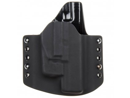OWB - Glock 17 Gen5 + Streamlight TLR-6 - vnější kydexové pouzdro - poloviční sweatguard - černá/černá