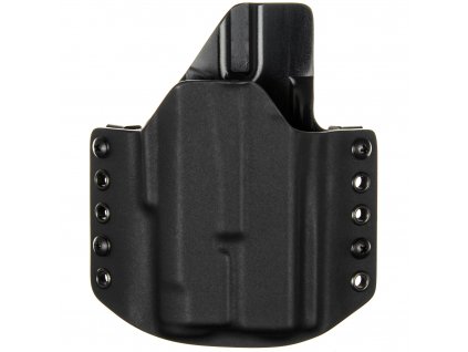 OWB - Glock 19 Gen5 - Glock 19X/45 + Inforce APLc - vnější kydexové pouzdro - poloviční sweatguard - černá/černá