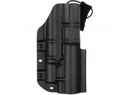 TAC - Glock 17/19 - Glock 19X/45 + TLUMIČ + Surefire X300U-A/B - taktické kydexové pouzdro - černá
