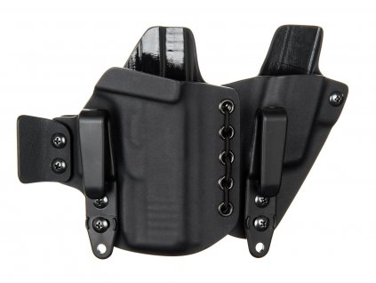 AIWB - Glock 43X Rail + zásobník - appendix vnitřní kydexové pouzdro - poloviční/plný sweatguard - ns - černá