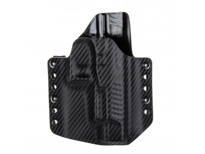 OWB - Walther PPQ 5" - vnější kydexové pouzdro - poloviční sweatguard - carbon/černá