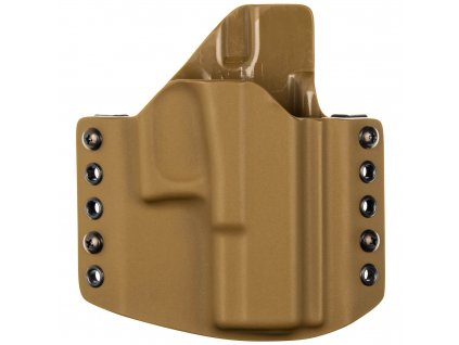 OWB - Glock 19 Gen5 - Glock 19X/45 - vnější kydexové pouzdro - poloviční sweatguard - coyote hnědá/coyote hnědá