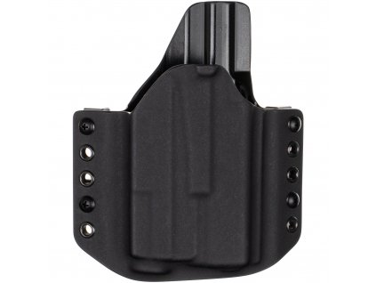 OWB - Glock 19/23/32 + Olight Baldr S - vnější kydexové pouzdro - poloviční sweatguard - černá/černá