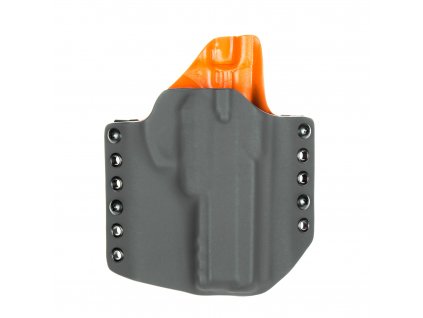 OWB - CZ 75 SP-01 Shadow - CZ 75 SP-01 Tactical - vnější kydexové pouzdro - poloviční sweatguard - tmavě šedá/oranžová