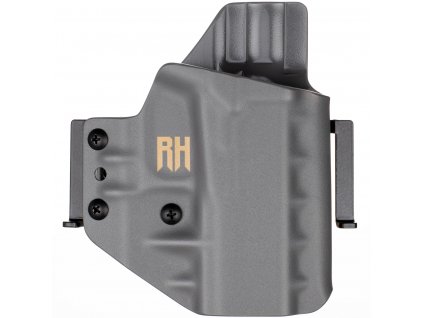 FROGY - Glock 43/43X - Glock 43X Rail MOS - vnější kydexové pouzdro - poloviční sweatguard - tmavě šedá