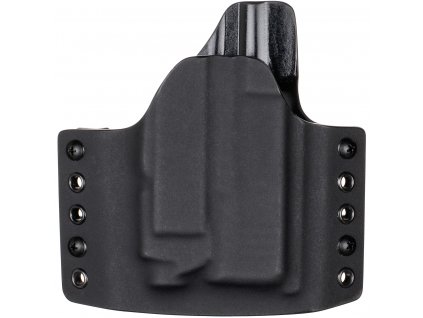 OWB - Glock 43X Rail MOS + Surefire XCS - vnější kydexové pouzdro - poloviční sweatguard - černá/černá