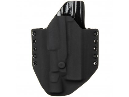 OWB - Glock 17 Gen5 + Surefire X300U-A/B - vnější kydexové pouzdro - poloviční sweatguard - černá/černá