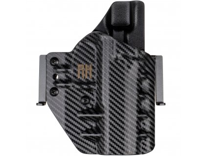 FROGY - CZ Shadow 2 Compact / CARRY - vnější kydexové pouzdro - poloviční sweatguard - carbon