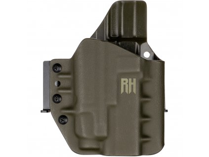 FROGY - Glock 19/23/32 - Glock 19X/45 + Streamlight TLR-7 X - vnější kydexové pouzdro - poloviční sweatguard - olivová