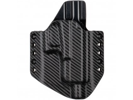 OWB - Glock 19/23/32 - Glock 19X/45 + ZÁVIT - vnější kydexové pouzdro - poloviční sweatguard - carbon/černá