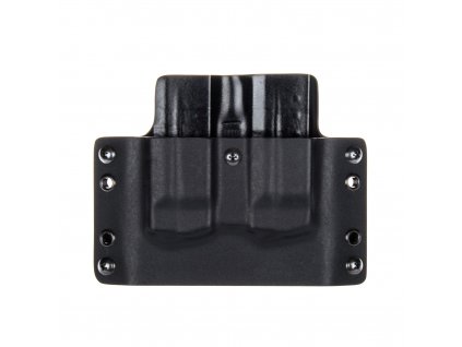 OWB - Smith & Wesson M&P9 SHIELD - vnější kydexové pouzdro na 2 zásobníky - plný sweatguard - černá/černá