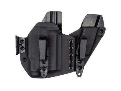 AIWB - Glock 43X Rail MOS + Streamlight TLR-7 Sub + zásobník - appendix vnitřní kydexové pouzdro - poloviční/plný sweatguard - ns - černá