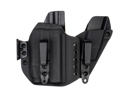 AIWB - Glock 19/23/32 - Glock 19X/45 + Streamlight TLR-7 X + zásobník - appendix vnitřní kydexové pouzdro - poloviční/plný sweatguard - ns - černá/černá