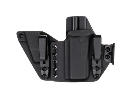 AIWB - Glock 43X Rail MOS + zásobník - appendix vnitřní kydexové pouzdro - poloviční/bez sweatguardu - ns - černá