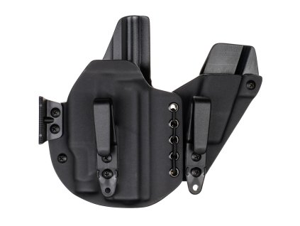 AIWB - Glock 48 Rail MOS + Streamlight TLR-7 Sub + zásobník - appendix vnitřní kydexové pouzdro - plný/plný sweatguard - ns - černá