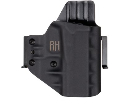 FROGY - Glock 43/43X Silver Slide - vnější kydexové pouzdro - poloviční sweatguard - černá