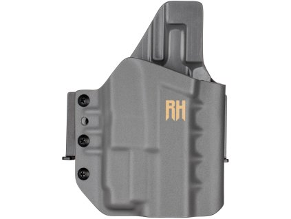 FROGY - Glock 19 Gen3-5 - Glock 19X/45 + Glock GTL II - vnější kydexové pouzdro - poloviční sweatguard - tmavě šedá
