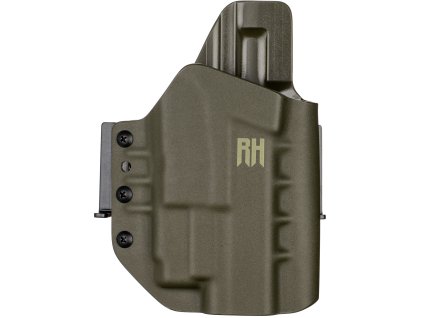 FROGY - Glock 17 Gen3-5 - Glock 47 + Glock GTL II - vnější kydexové pouzdro - poloviční sweatguard - olivová