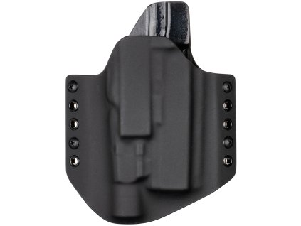 OWB - Glock 17 Gen5 + Fenix GL19R V2.0 - vnější kydexové pouzdro - poloviční sweatguard - černá/černá