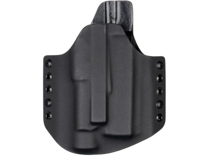 OWB - Glock 17 Gen5 + Streamlight TLR-1 HL-X - vnější kydexové pouzdro - poloviční sweatguard - černá/černá