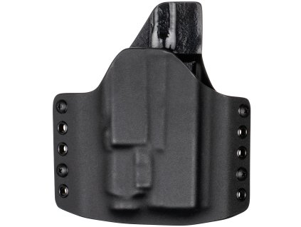 OWB - Glock 19 Gen5 - Glock 19X/45 + SureFire XC3 - vnější kydexové pouzdro - poloviční sweatguard - černá/černá