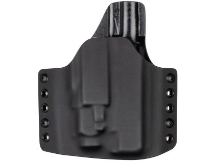OWB - Glock 48 Rail MOS + Streamlight TLR-8 Sub - vnější kydexové pouzdro - poloviční sweatguard - černá/černá