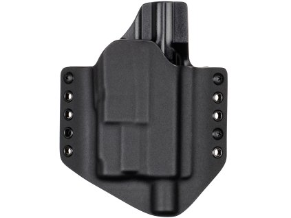 OWB - Glock 19 Gen5 - Glock 19X/45 + Glock GTL II + ZÁVIT - vnější kydexové pouzdro - poloviční sweatguard - černá/černá