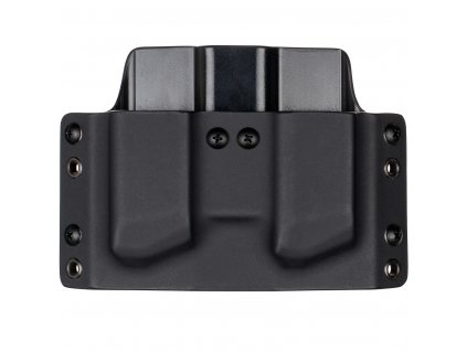 OWB - Glock 26/27 - vnější kydexové pouzdro na 2 zásobníky - plný sweatguard - černá/černá