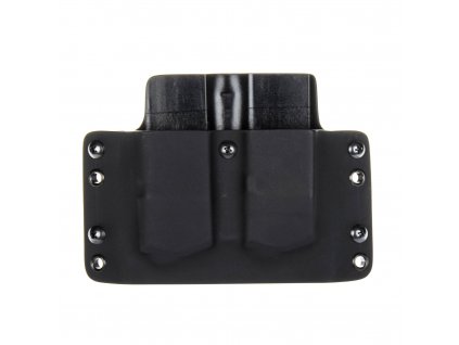 OWB - Glock 21 - vnější kydexové pouzdro na 2 zásobníky - plný sweatguard - černá/černá