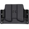 OWB - Glock 17/19/19X/45 - vnější kydexové pouzdro na 2 zásobníky - plný sweatguard - černá/černá