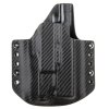 OWB - Glock 17/22/31 + Inforce APL - vnější kydexové pouzdro - poloviční sweatguard - carbon/carbon
