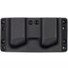 OWB - Glock 17/19/19X/45 - vnější kydexové pouzdro na 2 zásobníky - bez sweatguardu - černá/černá