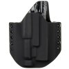 OWB - Glock 17/22/31 + Olight PL-2/PL-PRO Valkyrie - vnější kydexové pouzdro - poloviční sweatguard - černá/černá
