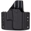 OWB - Glock 43X Rail - vnější kydexové pouzdro - poloviční sweatguard - černá/černá