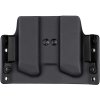 OWB - Glock 17/19/19X/45 - vnější kydexové pouzdro na 2 zásobníky - plný sweatguard - carbon/černá