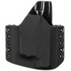 OWB - Glock 48 + Streamlight TLR-6 - vnější kydexové pouzdro - poloviční sweatguard - černá/černá