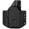 OWB - Glock 19 Gen5 - Glock 19X/45 + Inforce APLc - vnější kydexové pouzdro - poloviční sweatguard - černá/černá